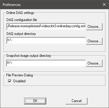 Preferences Dialog